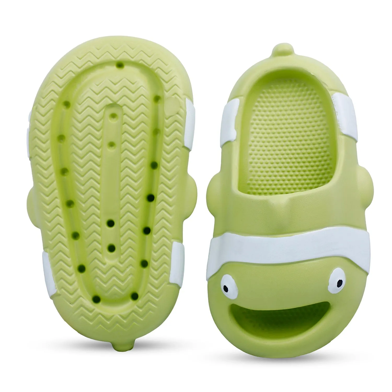 Baby Moo Nemo Waterproof Soft Slippers Anti-Skid Sliders - Green