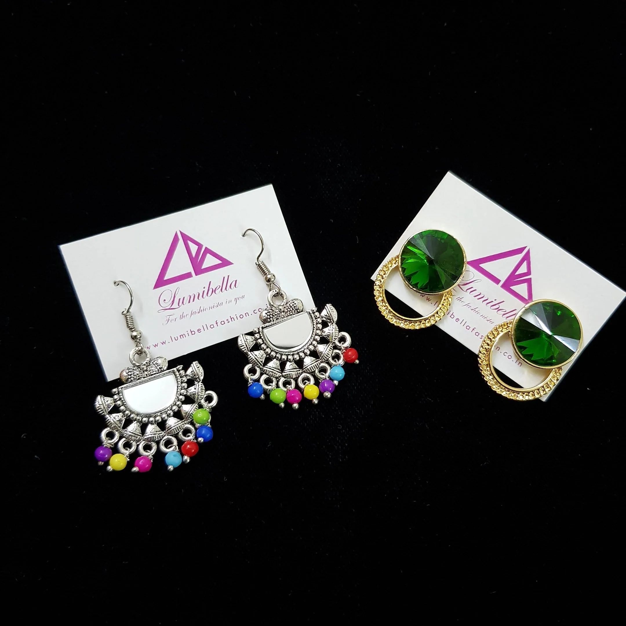 Combo 2 - Designer and German silver Earrings