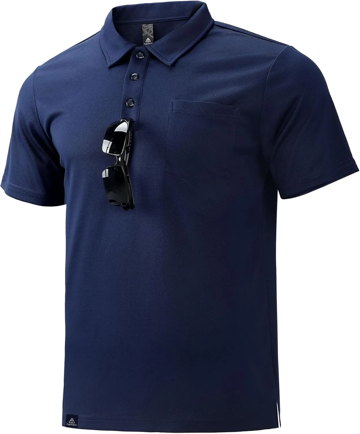 Haimont Men's Polo Shirts with Pocket Short Sleeve Quick Dry Moisture Wicking Golf Shirts Business Casual Work Polos