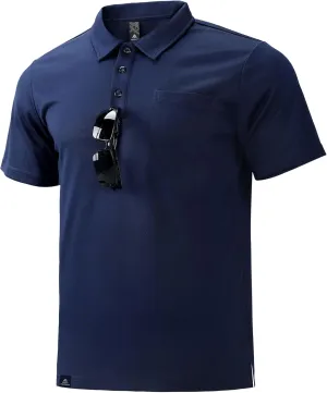 Haimont Men's Polo Shirts with Pocket Short Sleeve Quick Dry Moisture Wicking Golf Shirts Business Casual Work Polos