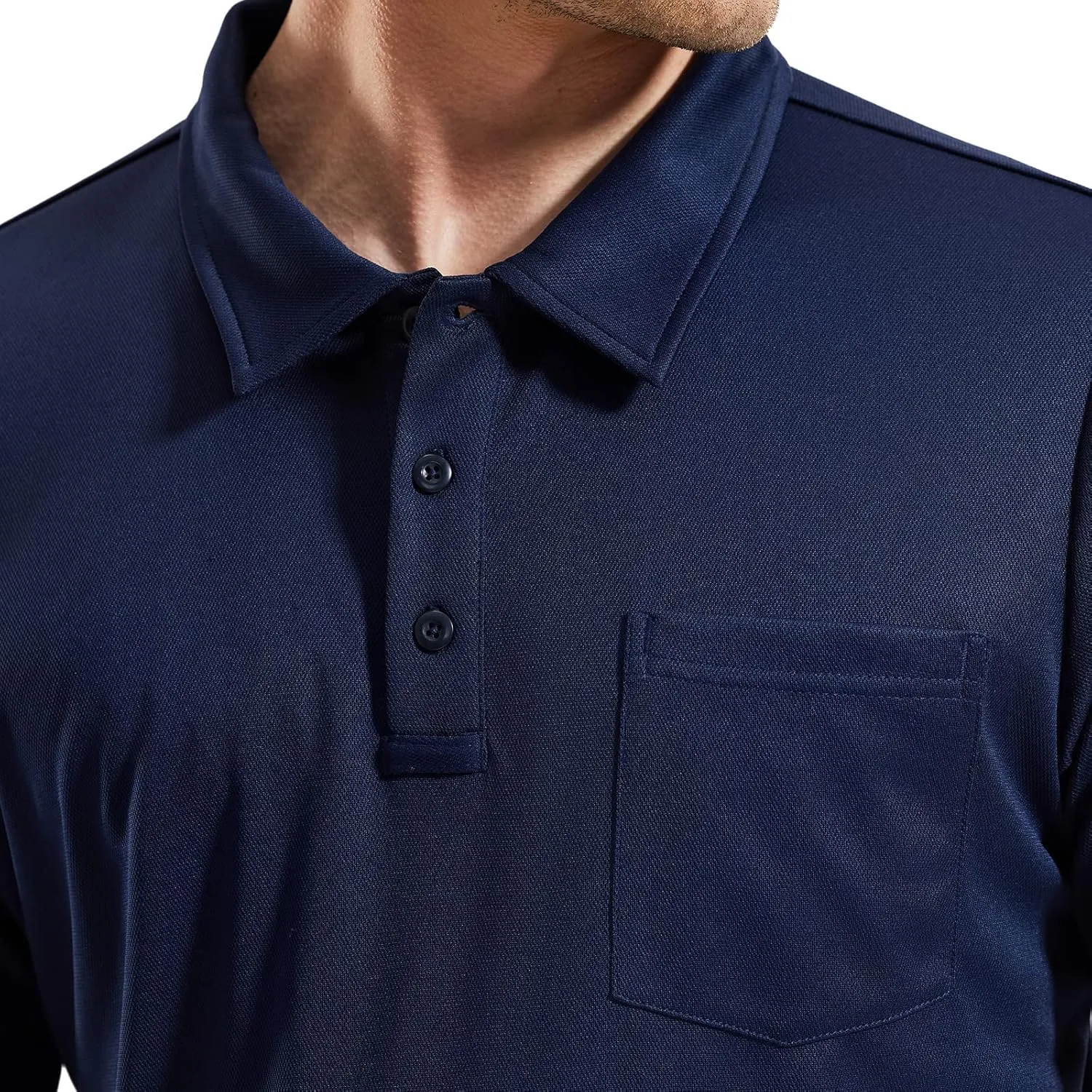Haimont Men's Polo Shirts with Pocket Short Sleeve Quick Dry Moisture Wicking Golf Shirts Business Casual Work Polos