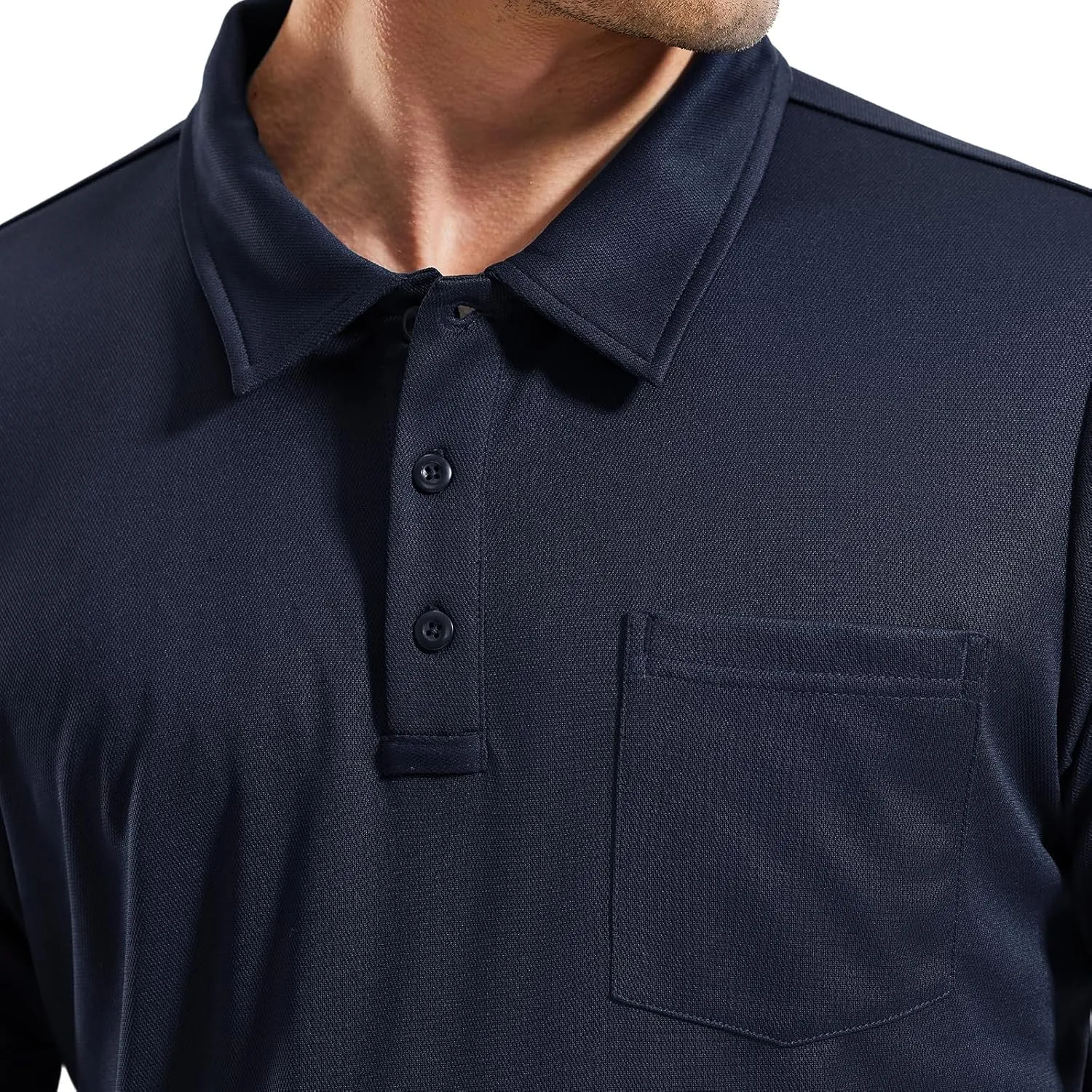 Haimont Men's Polo Shirts with Pocket Short Sleeve Quick Dry Moisture Wicking Golf Shirts Business Casual Work Polos