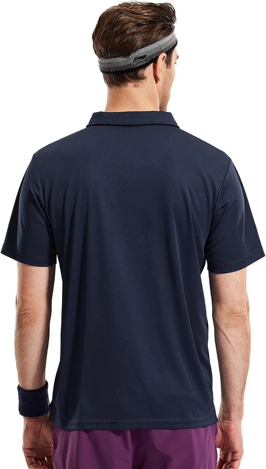 Haimont Men's Polo Shirts with Pocket Short Sleeve Quick Dry Moisture Wicking Golf Shirts Business Casual Work Polos