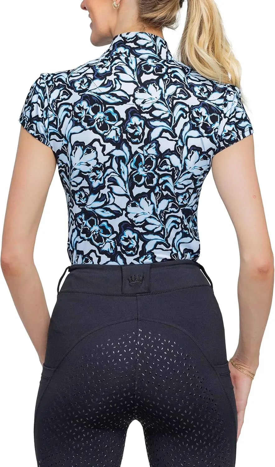 Kastel Denmark Womens Cap Sleeve Moisture Wicking Base Layer Activewear | Sun Protection 1/4 Zip Golf, Outdoor Apparel