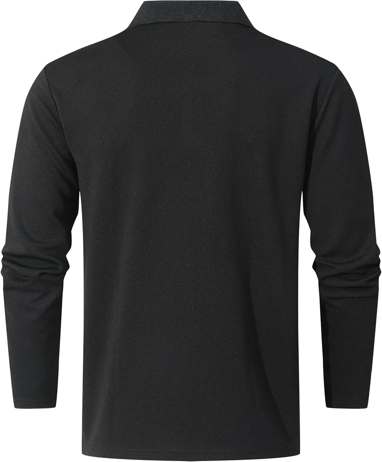 Men's Long Sleeve Polo Shirt Quick Dry Performance Tactical Shirts Daily Casual Stylish Collared Shirts for Men
