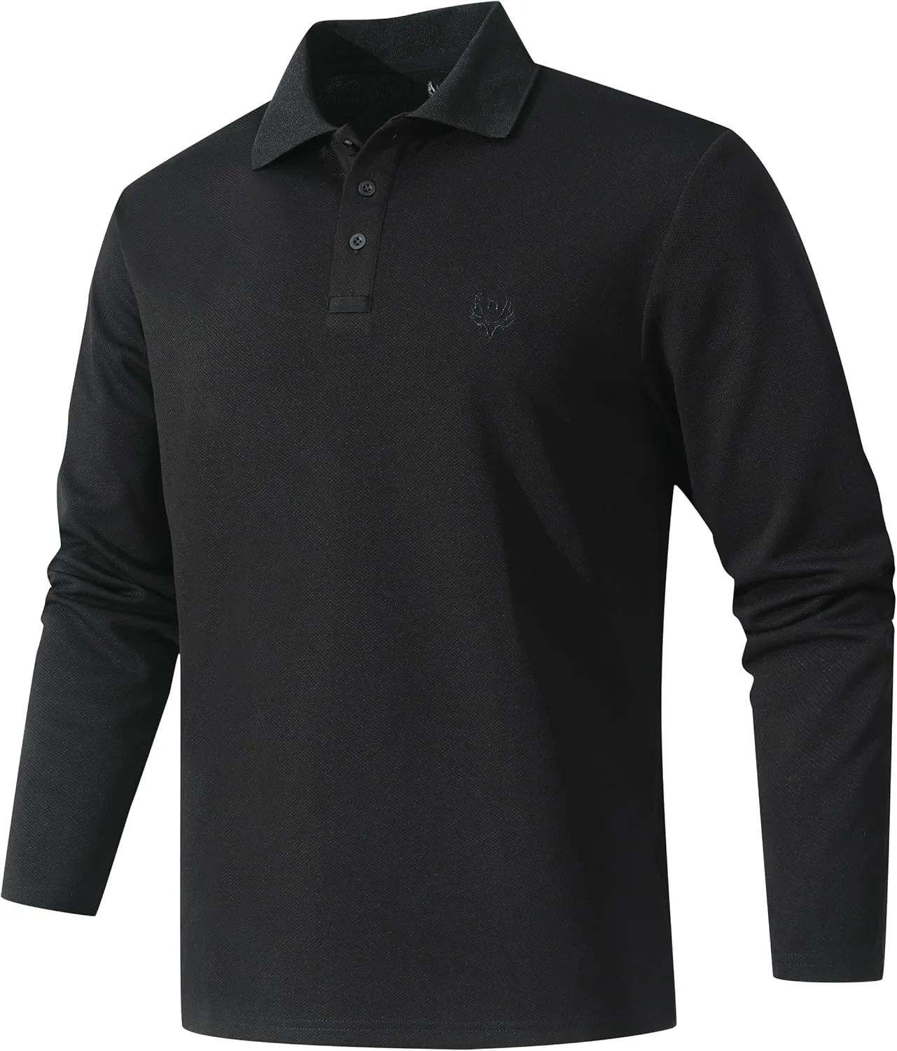 Men's Long Sleeve Polo Shirt Quick Dry Performance Tactical Shirts Daily Casual Stylish Collared Shirts for Men
