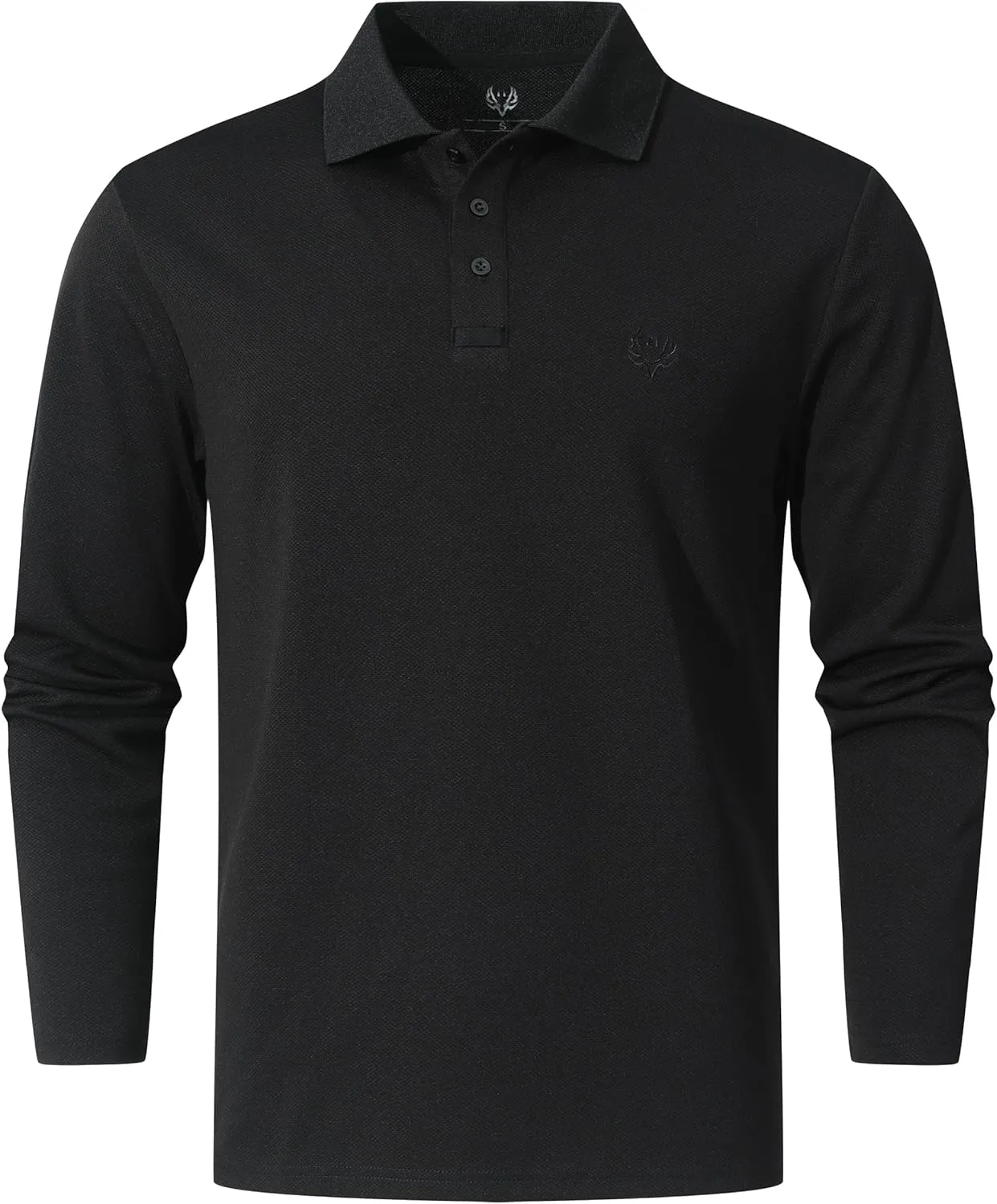Men's Long Sleeve Polo Shirt Quick Dry Performance Tactical Shirts Daily Casual Stylish Collared Shirts for Men