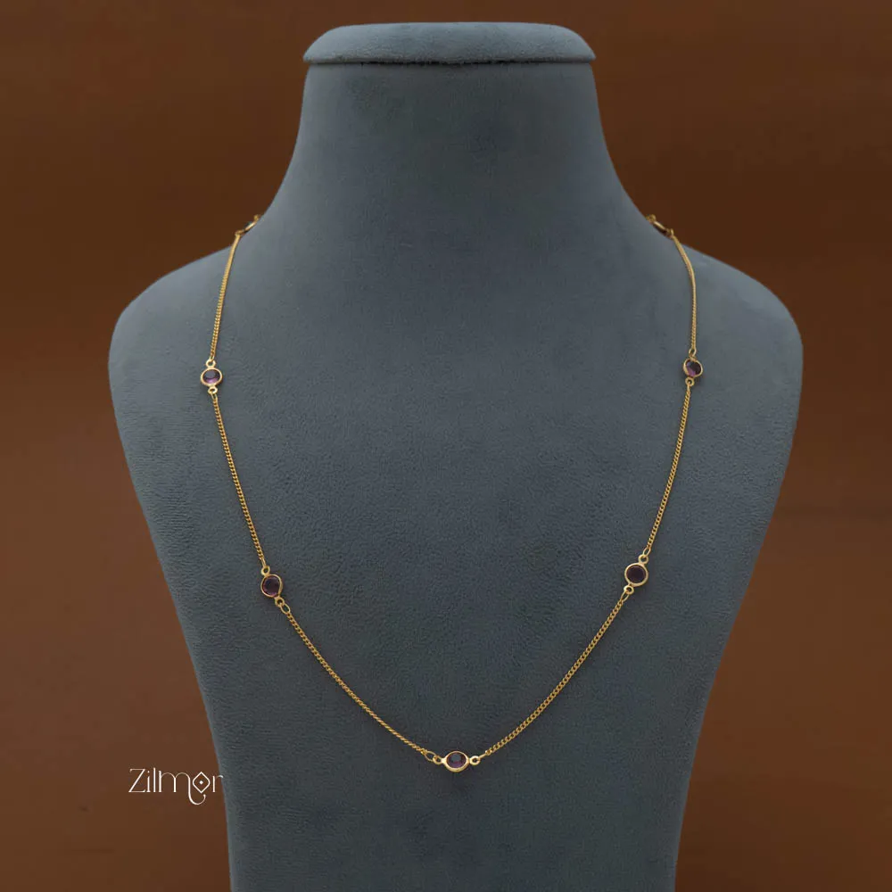PE101859 Gold Plated Daily Wear Stone Necklace